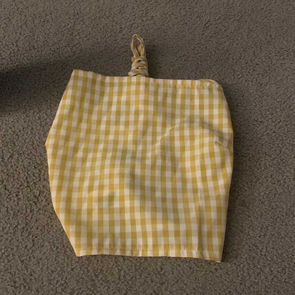 shein plaid tube top